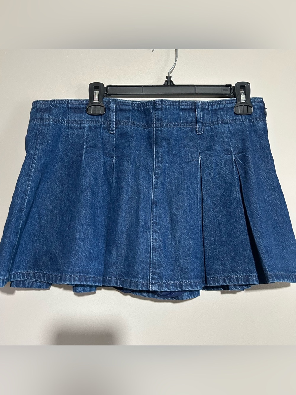 American Eagle Denim Pleated Skort Mini Skirt Size 10 NWT